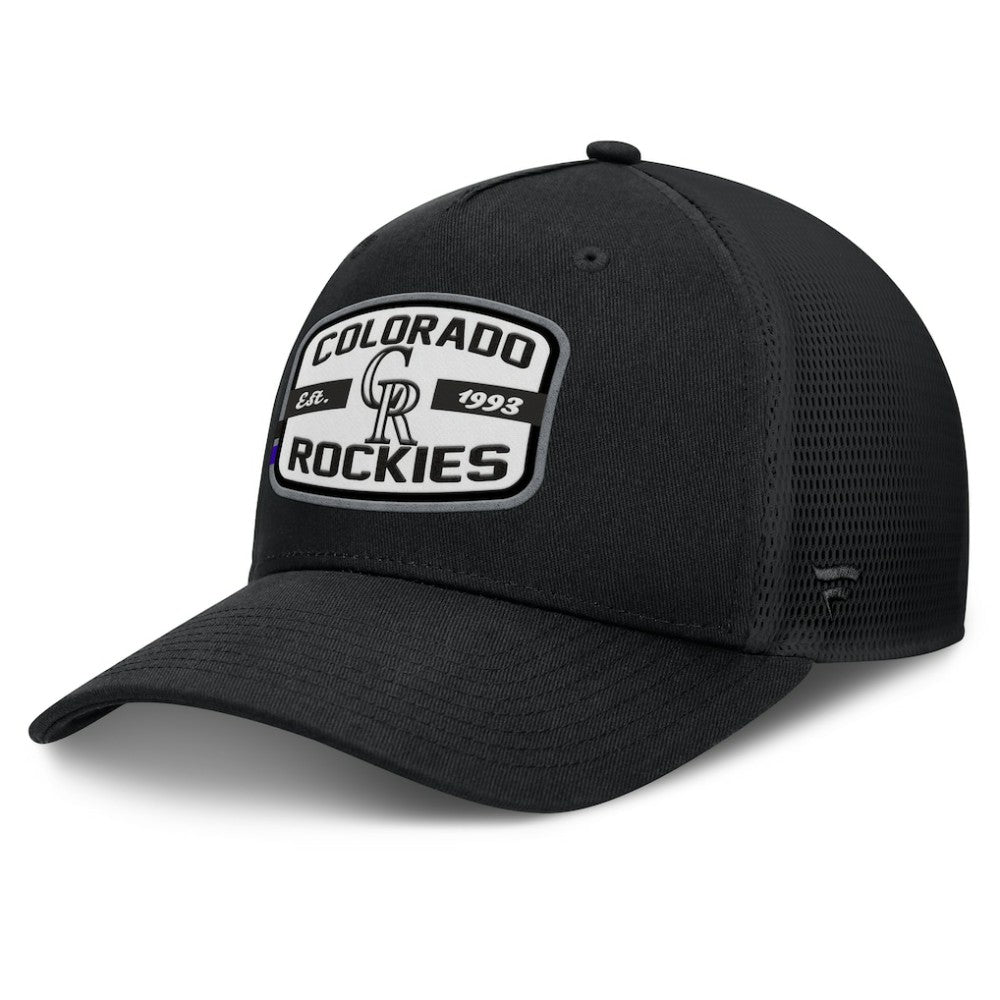 Colorado Rockies Fanatics Team Patch A-Frame Trucker Snapback Hat Online