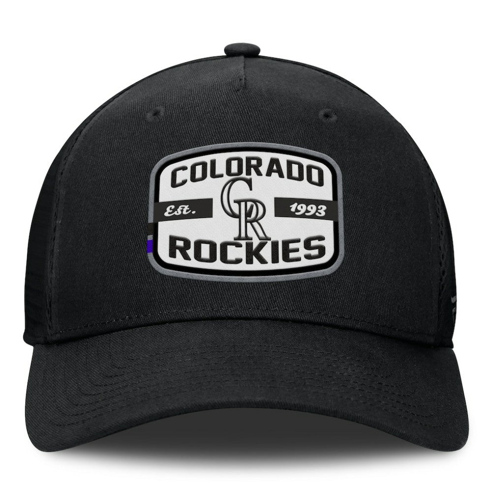 Colorado Rockies Fanatics Team Patch A-Frame Trucker Snapback Hat Online