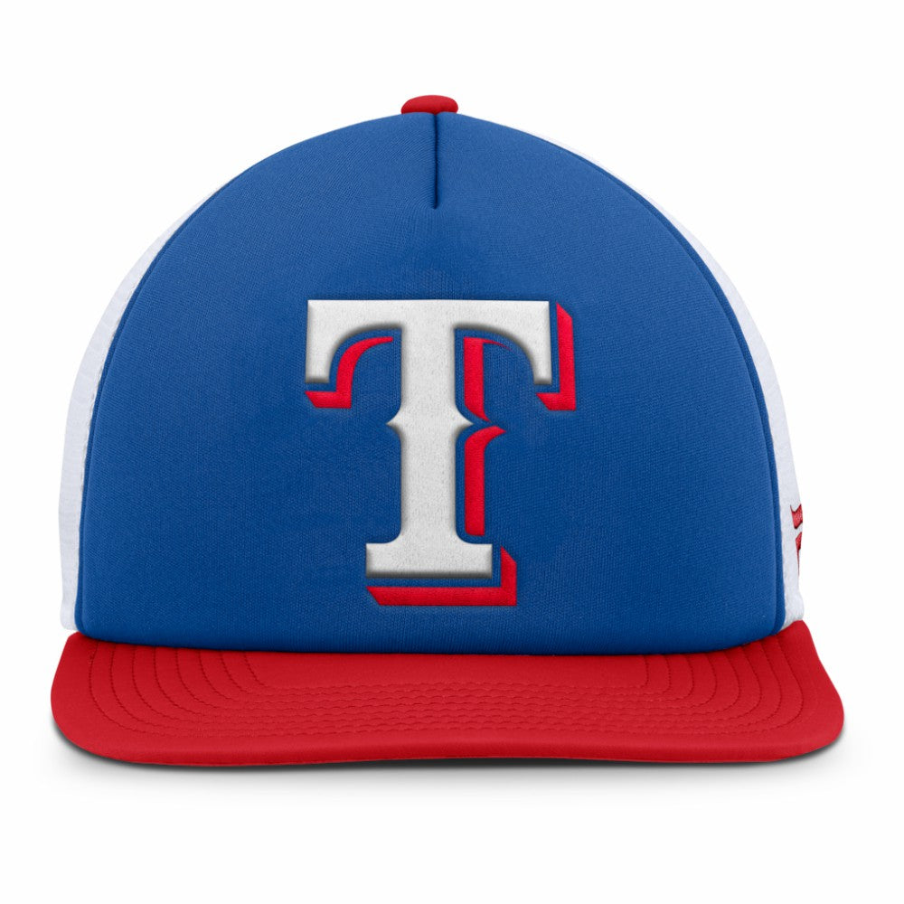 Texas Rangers Fanatics Fundamental Foam Front Snapback Hat On Sale