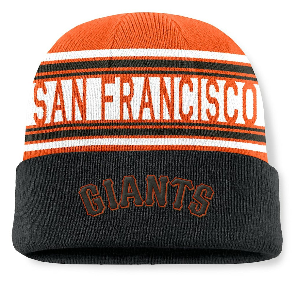 San Francisco Giants Fanatics Fundamental Team Stripe Cuffed Knit Hat Lifestyle