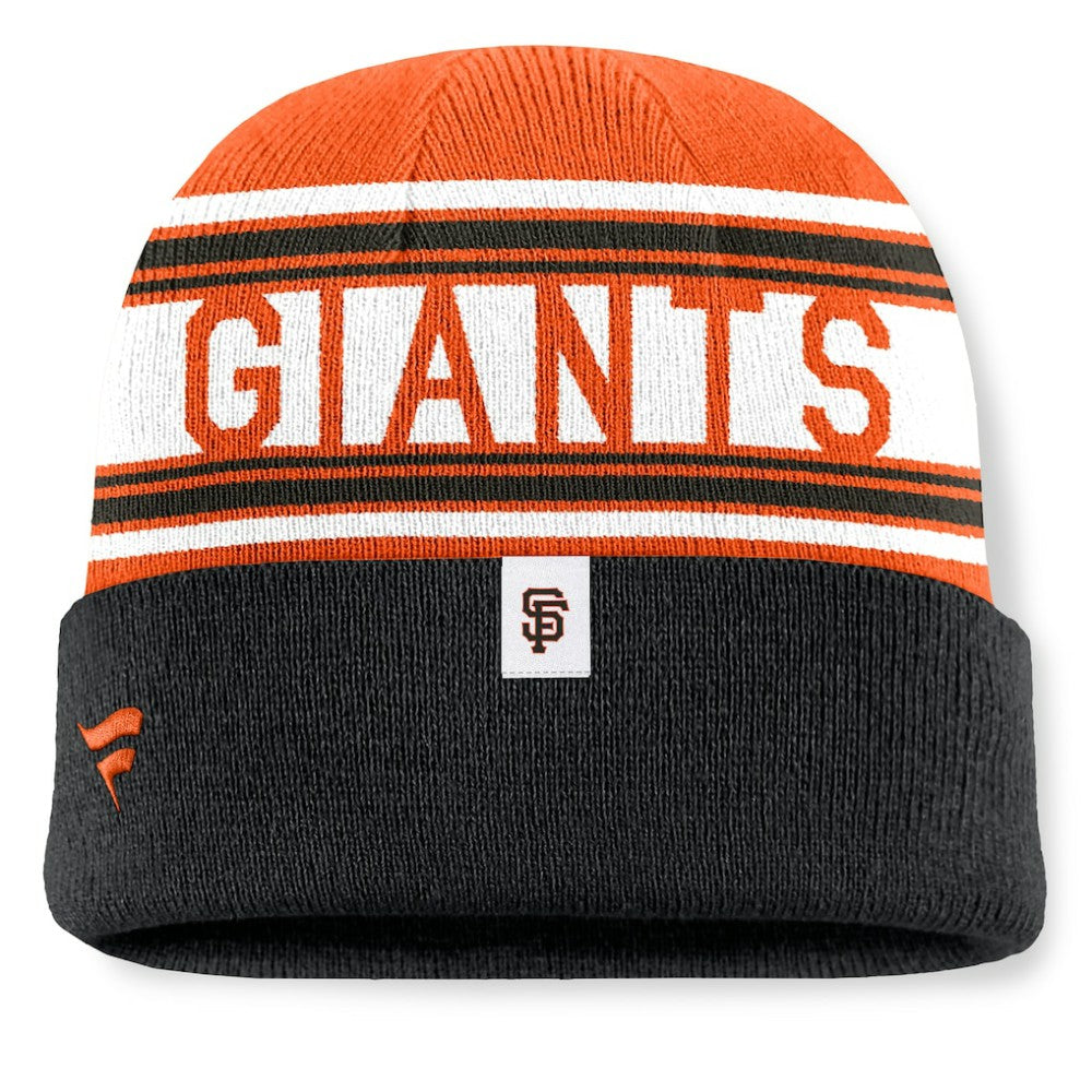 San Francisco Giants Fanatics Fundamental Team Stripe Cuffed Knit Hat Lifestyle
