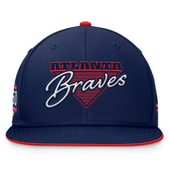 Atlanta Braves Fanatics Fundamental Tri-Script Fitted Hat discount