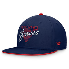 Atlanta Braves Fanatics Fundamental Tri-Script Fitted Hat discount