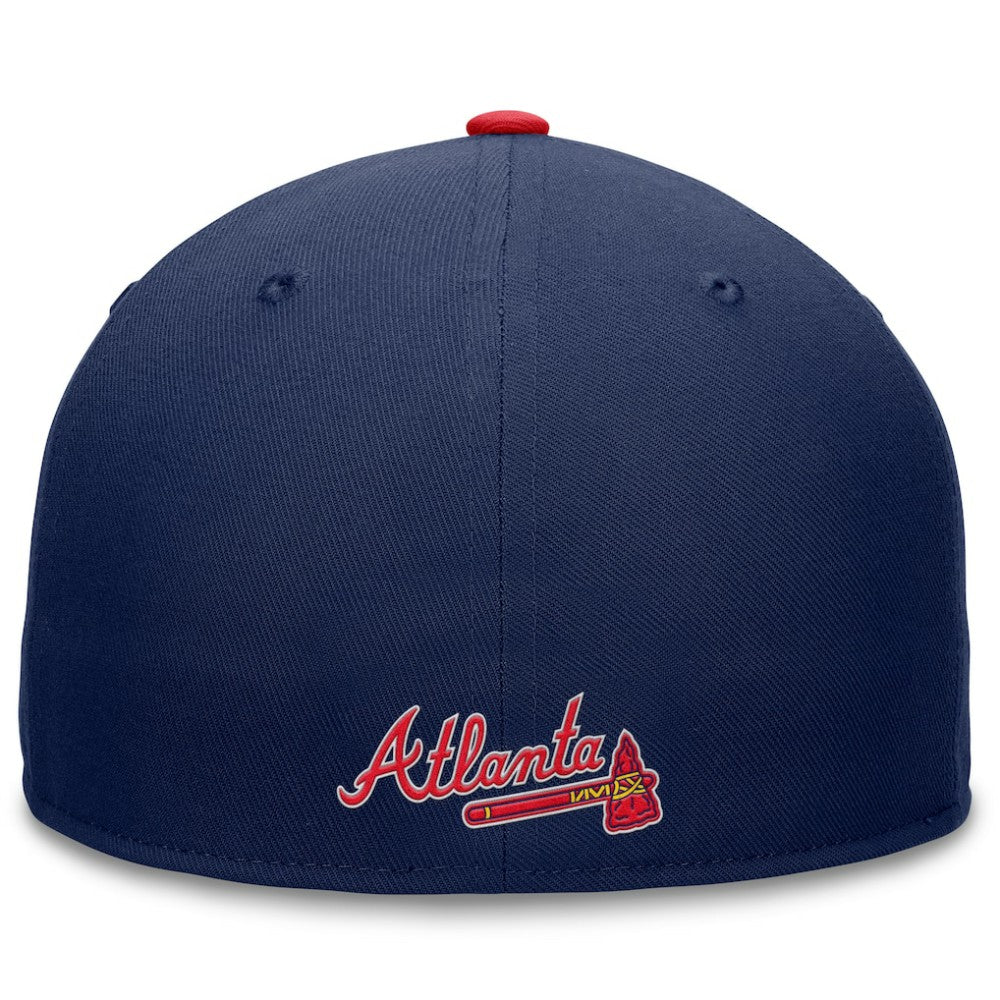 Atlanta Braves Fanatics Fundamental Tri-Script Fitted Hat discount