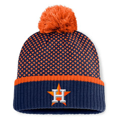 Houston Astros Fanatics Women's Fundamental Jacquard Cuffed Knit Hat with Pom for sale