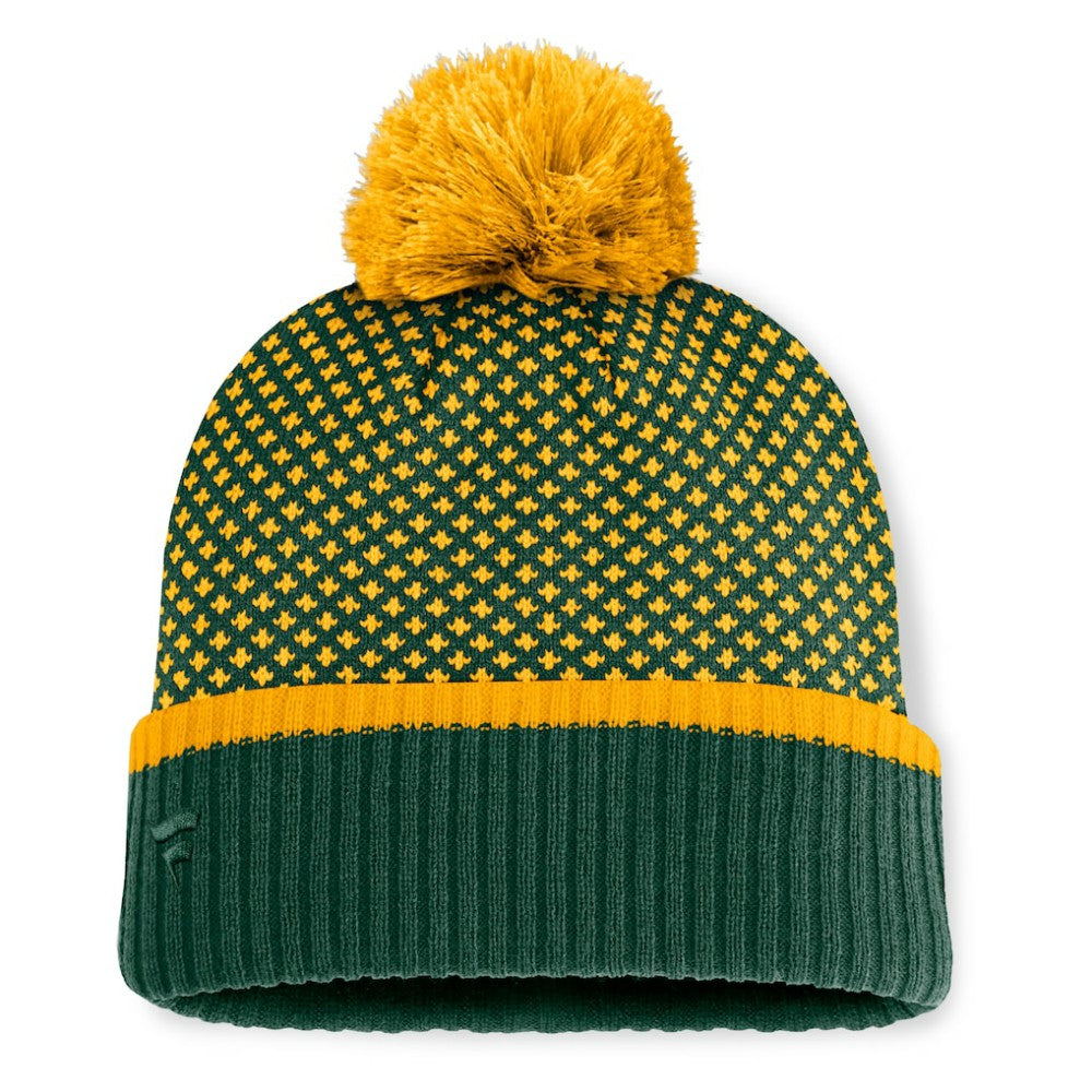 Athletics Fanatics Women's Fundamental Jacquard Cuffed Knit Hat with Pom Clearance