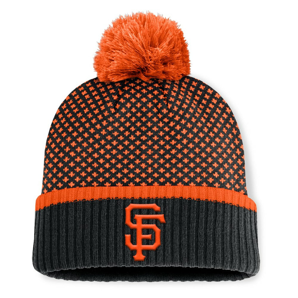 San Francisco Giants Fanatics Women's Fundamental Jacquard Cuffed Knit Hat with Pom Sale
