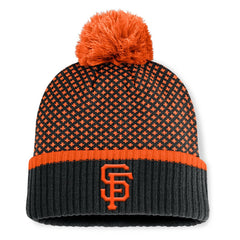 San Francisco Giants Fanatics Women's Fundamental Jacquard Cuffed Knit Hat with Pom Sale