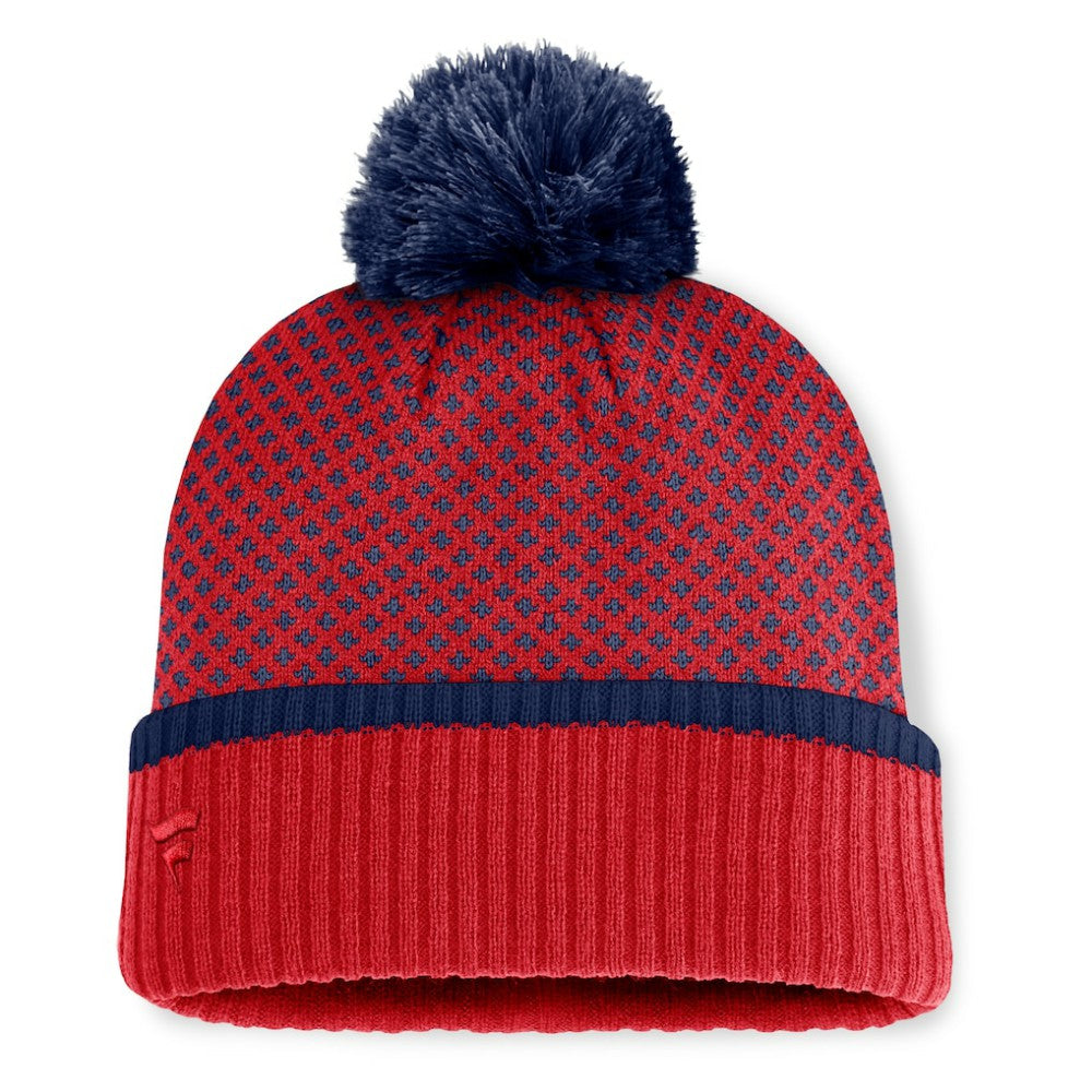 St. Louis Cardinals Fanatics Women's Fundamental Jacquard Cuffed Knit Hat with Pom discount