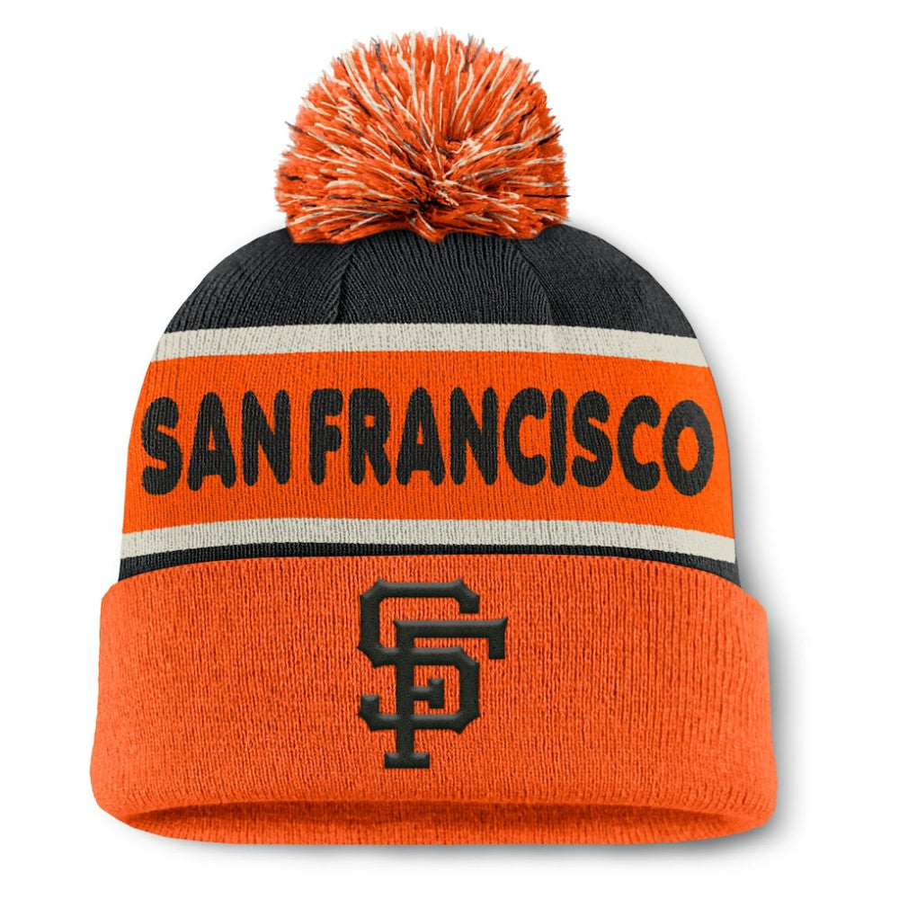 San Francisco Giants Fanatics Heritage Cuffed Knit Hat with Pom Online