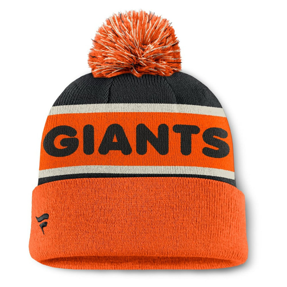 San Francisco Giants Fanatics Heritage Cuffed Knit Hat with Pom Online