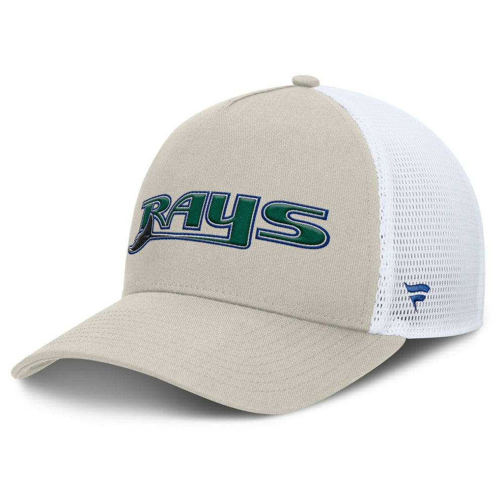 Tampa Bay Rays Fanatics Heritage Light Khaki A-Frame Adjustable Hat for sale