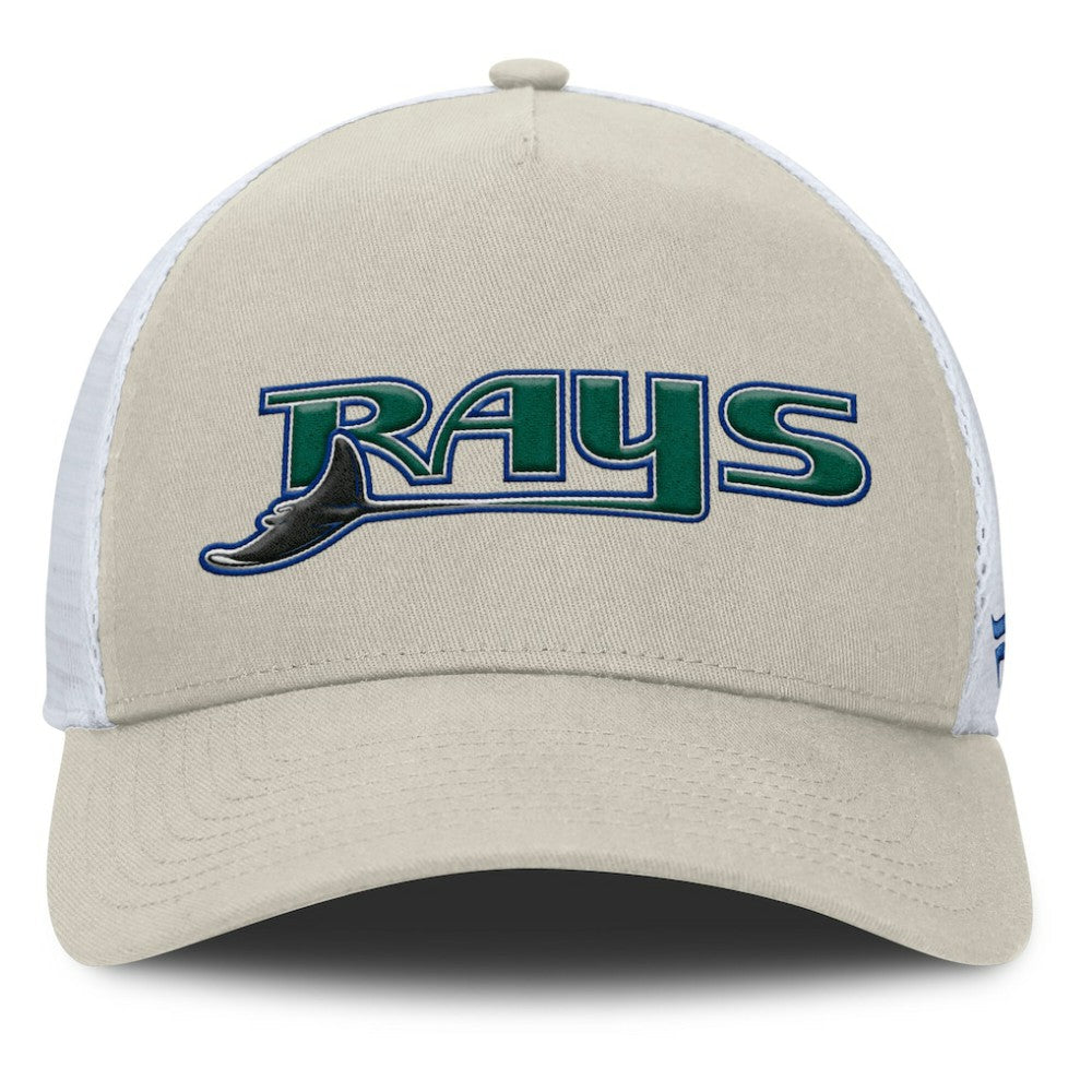 Tampa Bay Rays Fanatics Heritage Light Khaki A-Frame Adjustable Hat for sale