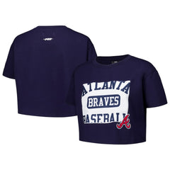 Atlanta Braves Pro Standard Women's Made To Play Boxy Cropped T-Shirt Sale