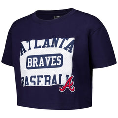 Atlanta Braves Pro Standard Women's Made To Play Boxy Cropped T-Shirt Sale