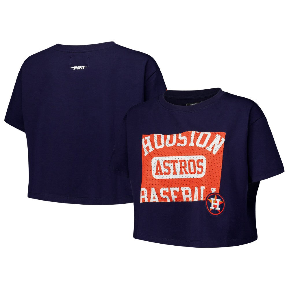 Houston Astros Pro Standard Women's Made To Play Boxy Cropped T-Shirt On Sale