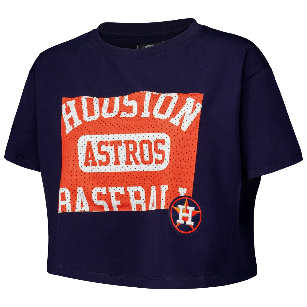 Houston Astros Pro Standard Women's Made To Play Boxy Cropped T-Shirt On Sale