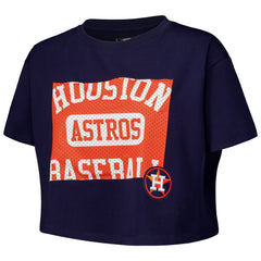 Houston Astros Pro Standard Women's Made To Play Boxy Cropped T-Shirt On Sale