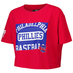 Philadelphia Phillies Pro Standard Women's Made To Play Boxy Cropped T-Shirt Sale