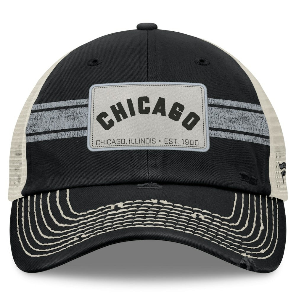 Chicago White Sox Fanatics  Heritage Stripe Trucker Adjustable Hat Lifestyle