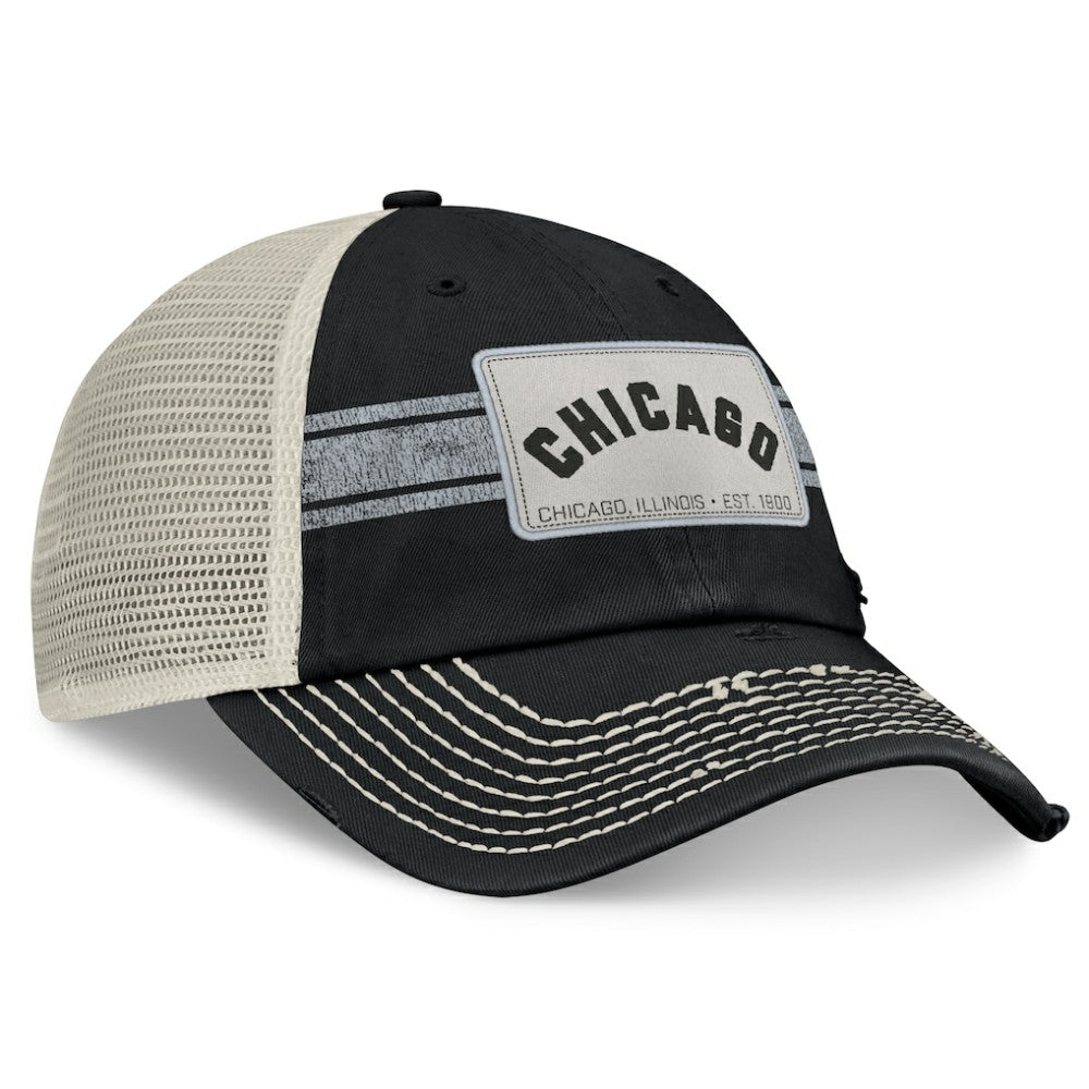 Chicago White Sox Fanatics  Heritage Stripe Trucker Adjustable Hat Lifestyle