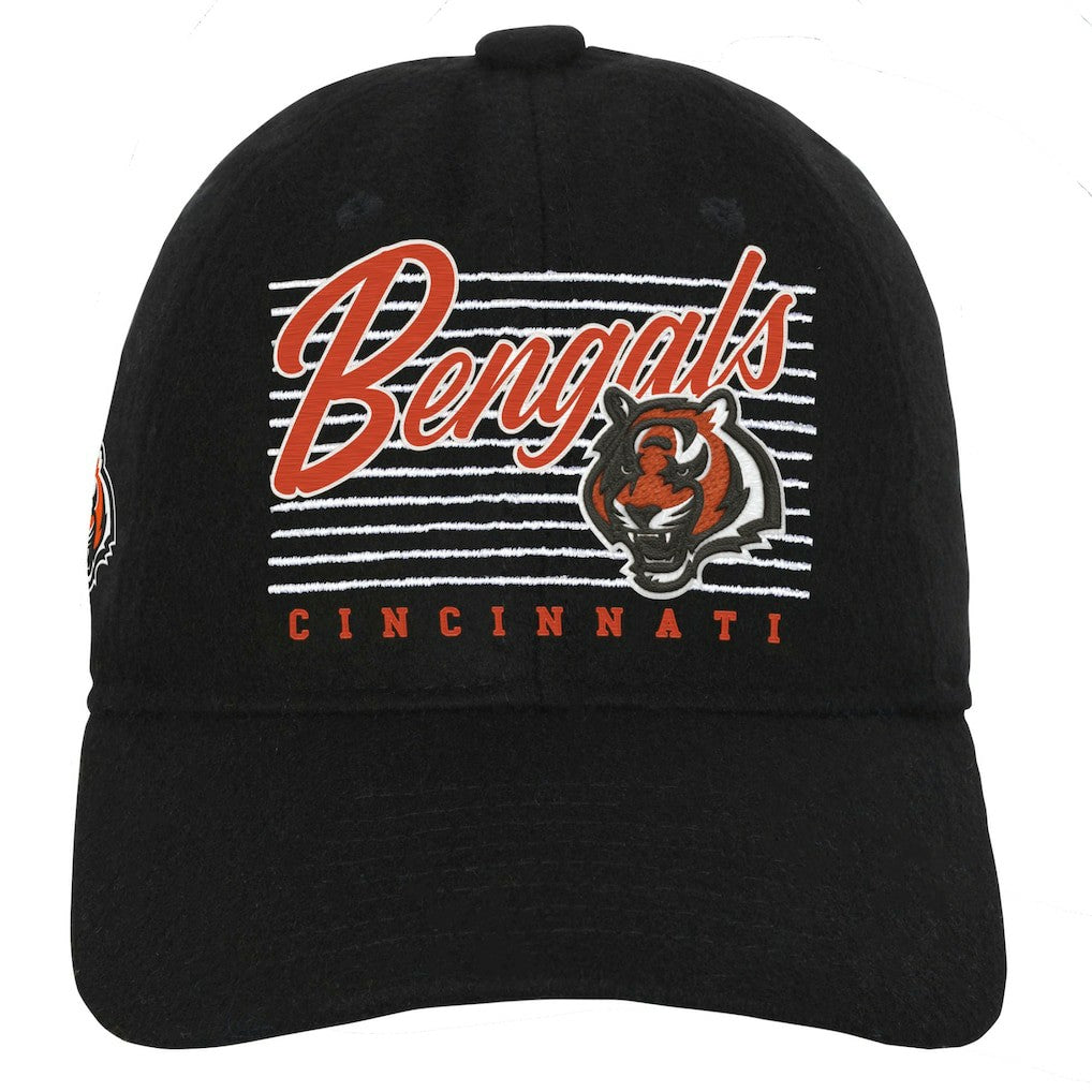 Cincinnati Bengals Youth Retro Wooly Adjustable Hat Black - NFL