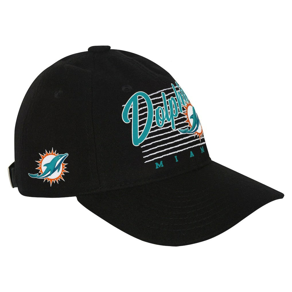 Miami Dolphins Youth Retro Wooly Adjustable Hat Black - NFL