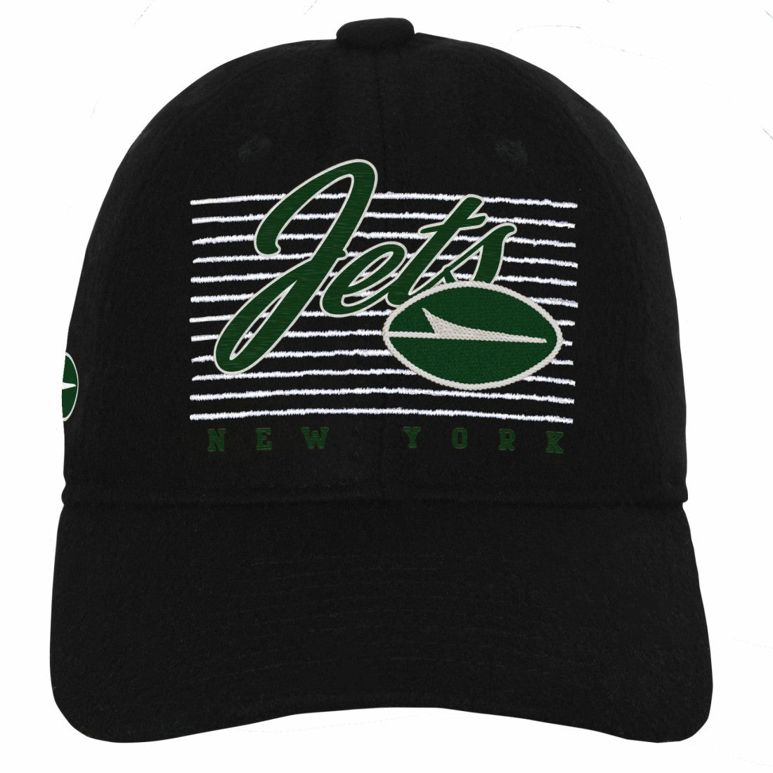 New York Jets Youth Retro Wooly Adjustable Hat Black - NFL