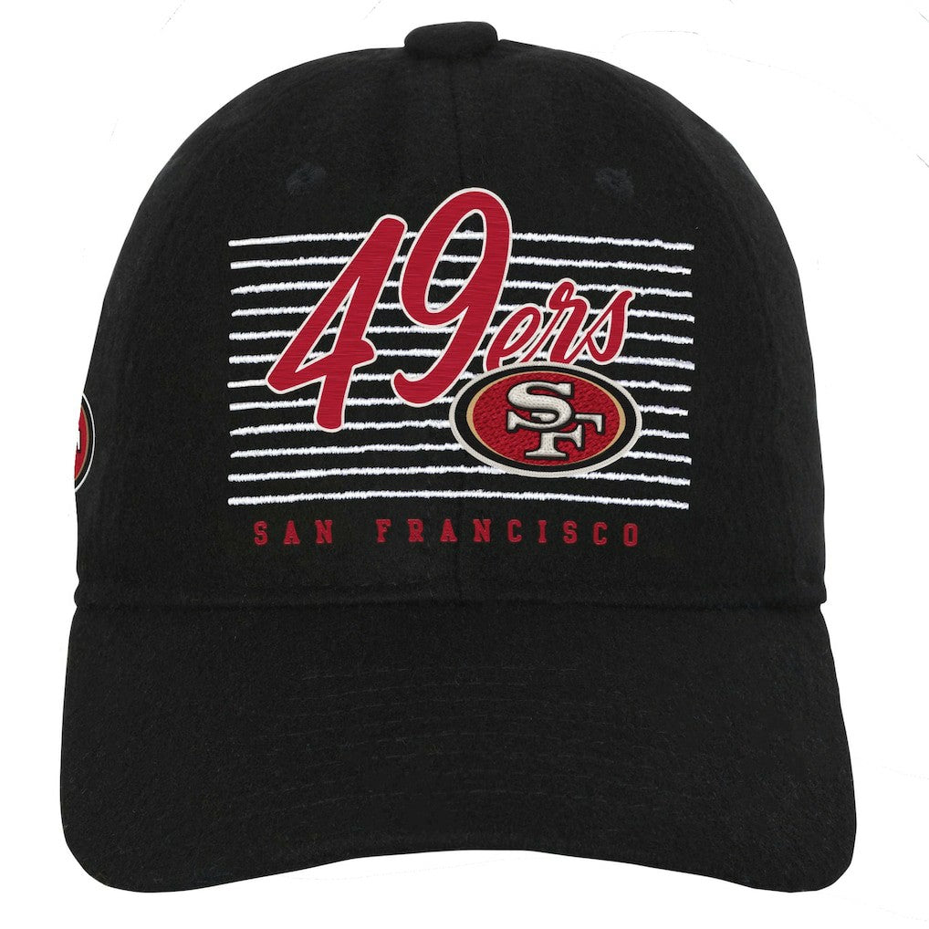 San Francisco 49ers Youth Retro Wooly Adjustable Hat Black - NFL