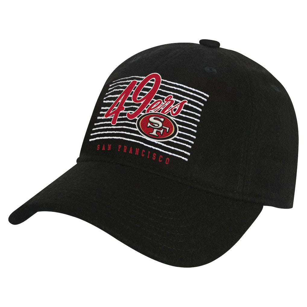 San Francisco 49ers Youth Retro Wooly Adjustable Hat Black - NFL