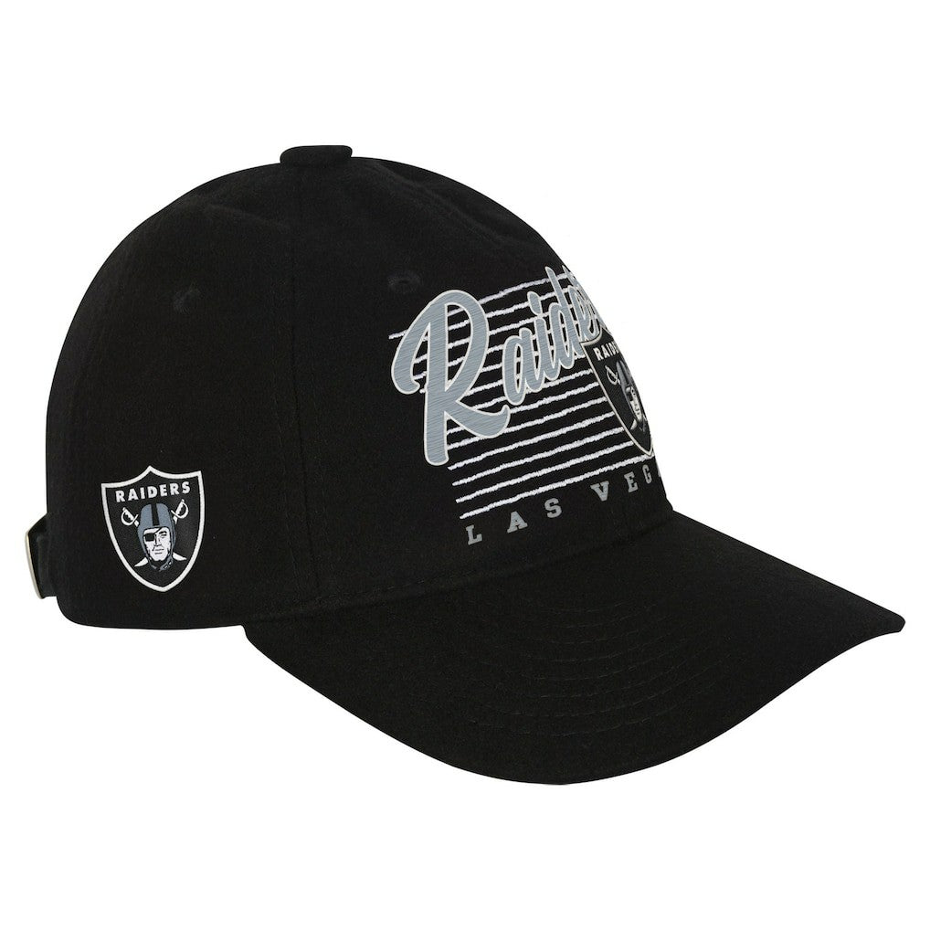 Las Vegas Raiders Youth Retro Wooly Adjustable Hat Black - NFL
