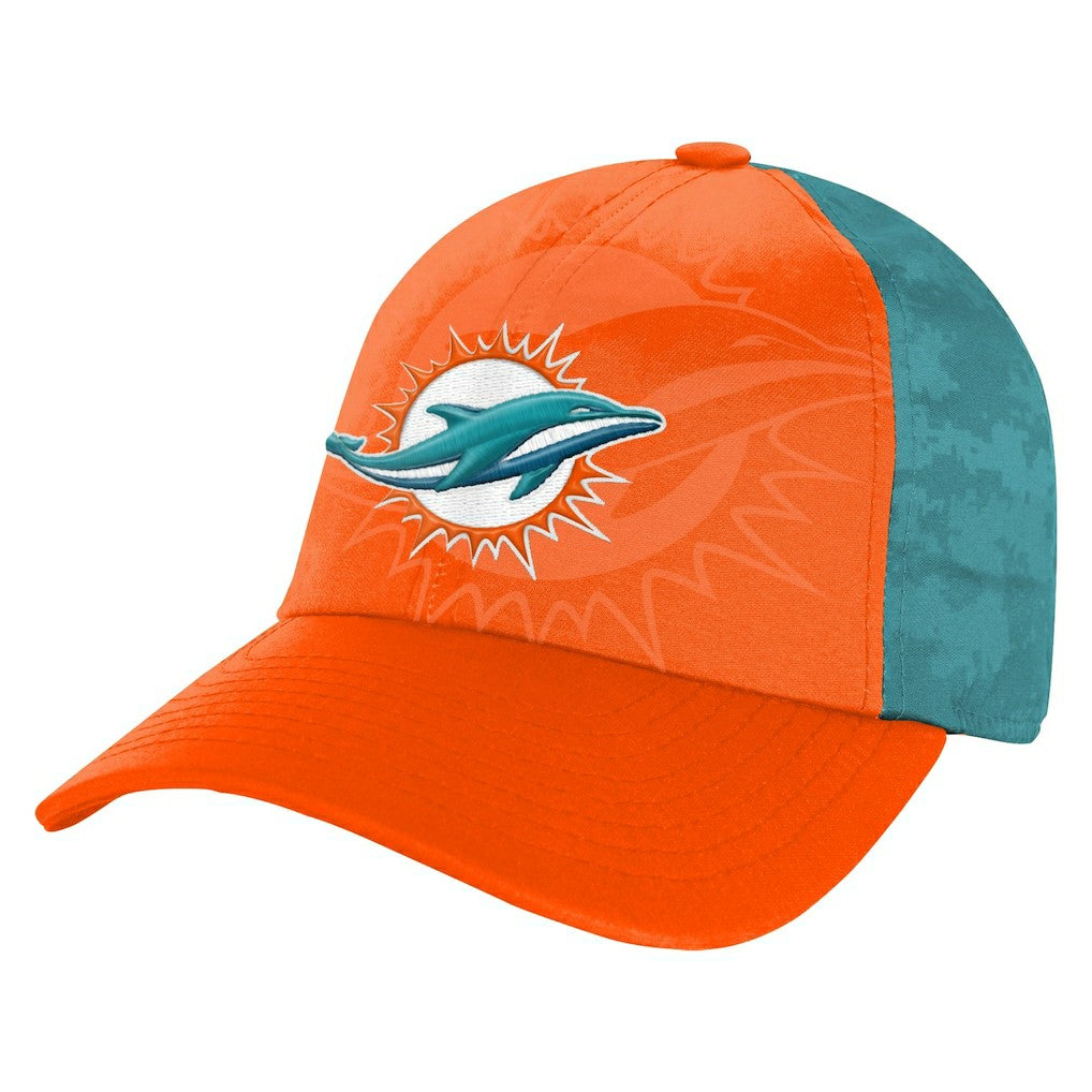 Miami Dolphins Youth Combine Two-Tone Adjustable Hat Orange/Aqua - NFL