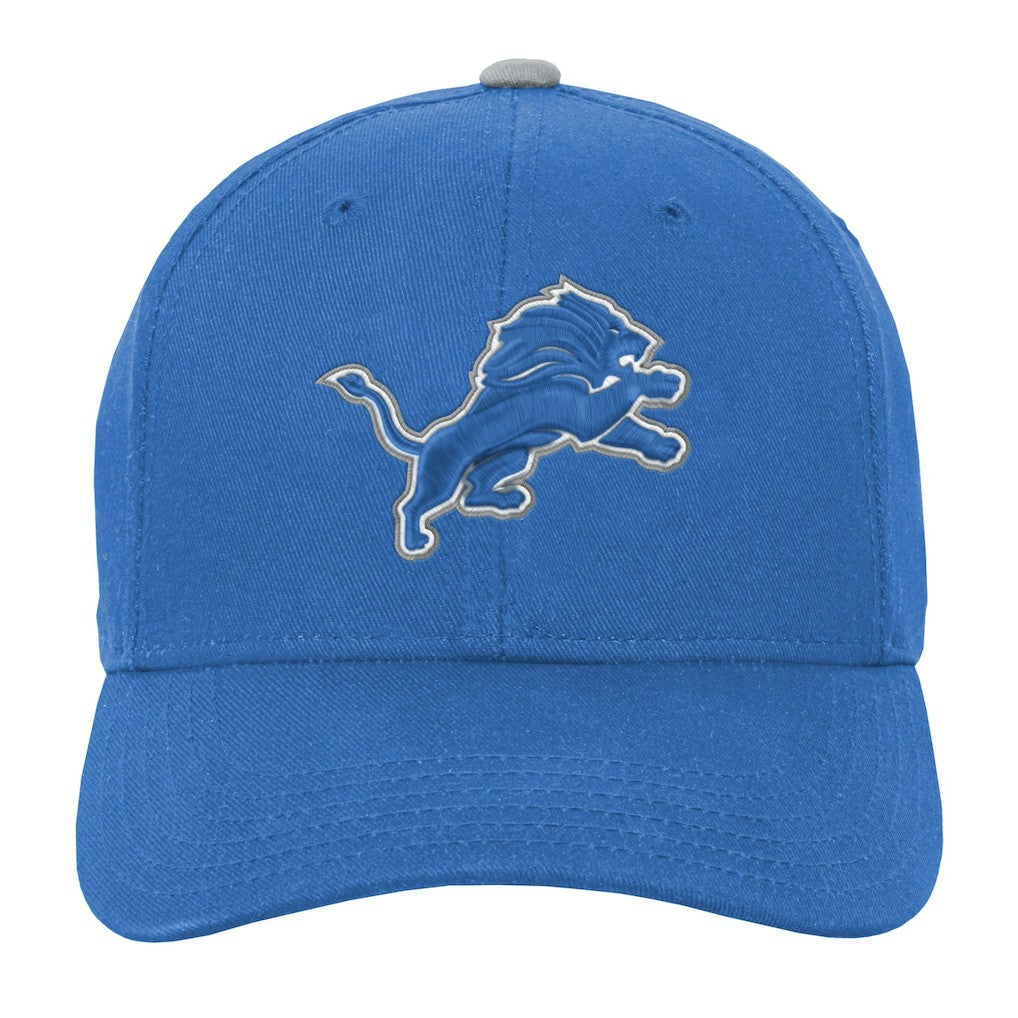 Detroit Lions Youth Team Pre-Curved Adjustable Hat Blue - NFL