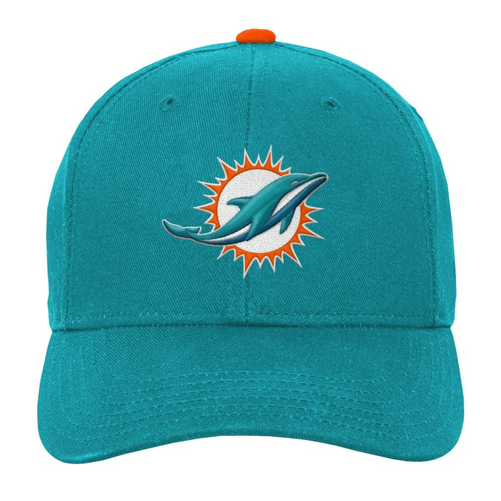 Miami Dolphins Youth Team Pre-Curved Adjustable Hat Aqua - NFL