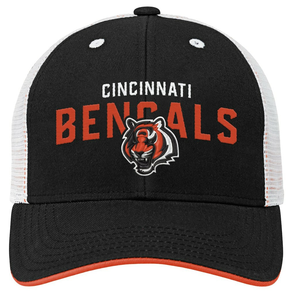 Cincinnati Bengals Youth Core Lockup Trucker Adjustable Hat Black - NFL