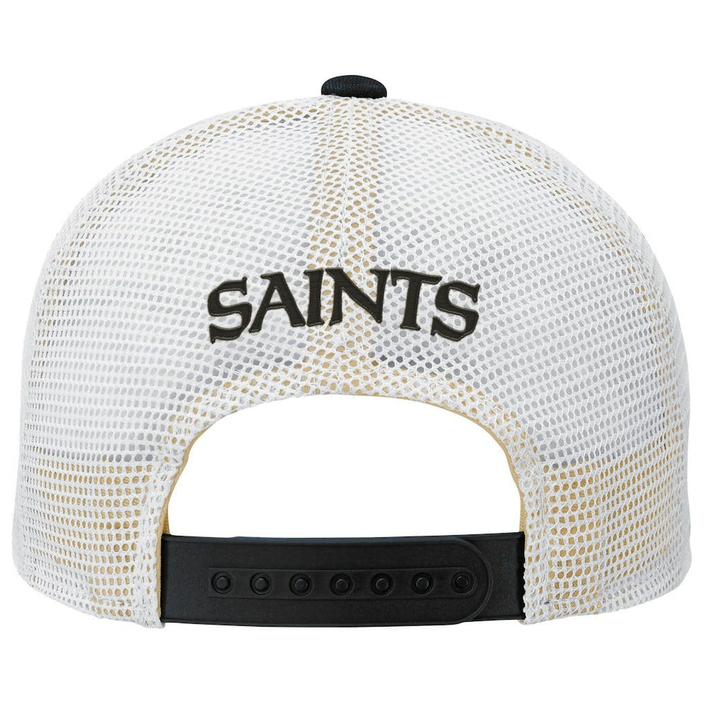 New Orleans Saints Youth Core Lockup Trucker Adjustable Hat Black - NFL