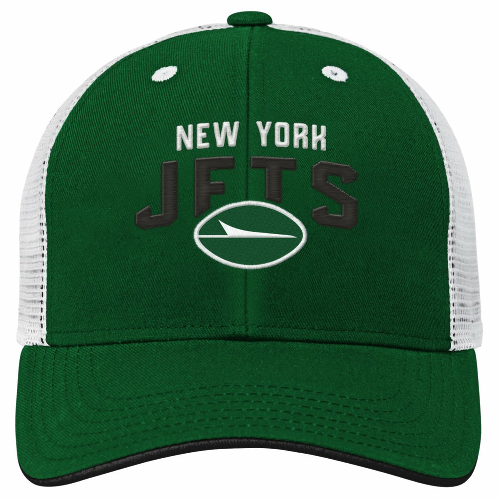 New York Jets Youth Core Lockup Trucker Adjustable Hat Green - NFL