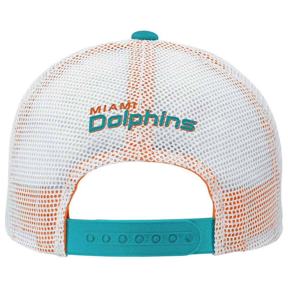 Miami Dolphins Youth Core Lockup Trucker Adjustable Hat Aqua - NFL
