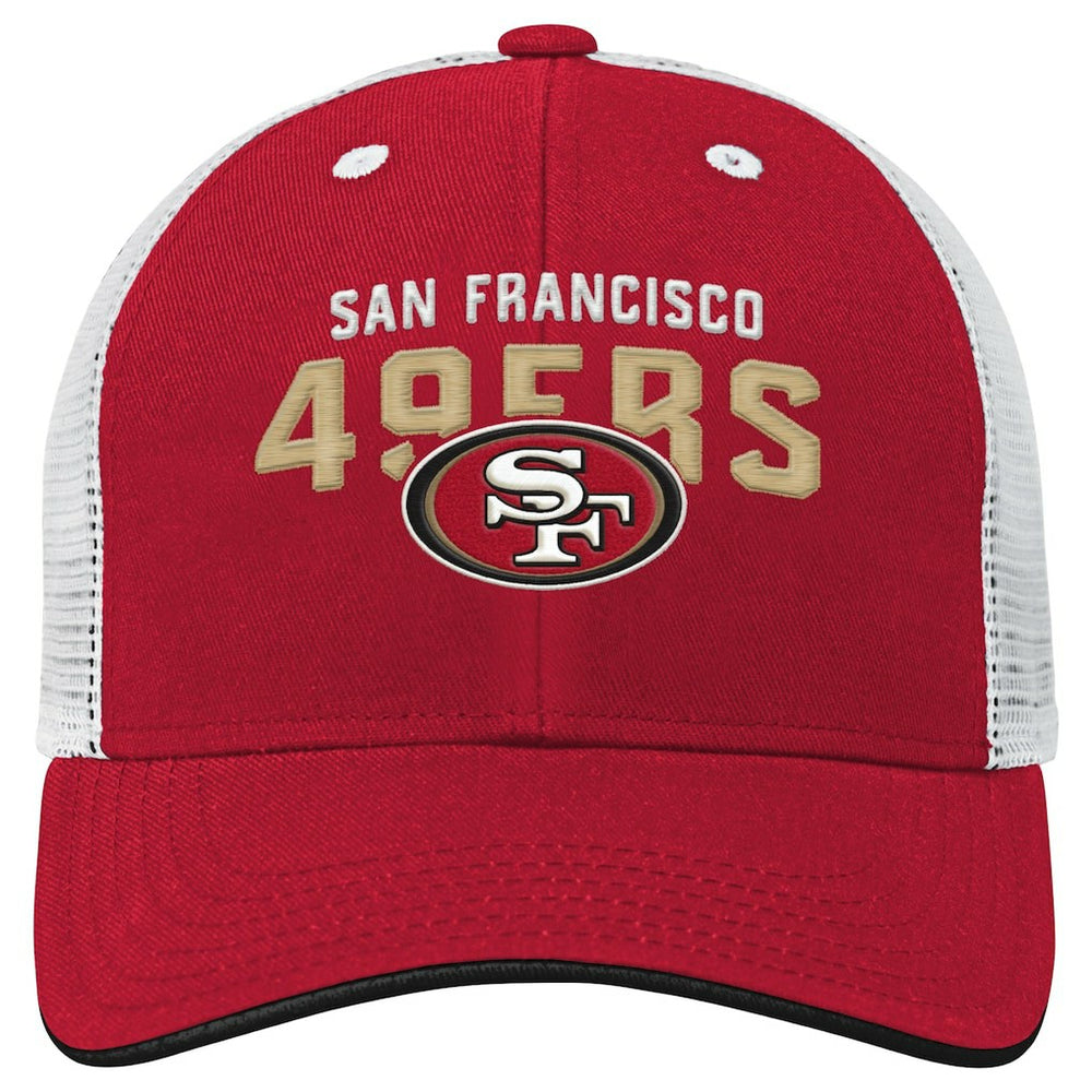 San Francisco 49ers Youth Core Lockup Trucker Adjustable Hat Scarlet - NFL