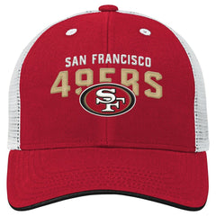 San Francisco 49ers Youth Core Lockup Trucker Adjustable Hat Scarlet - NFL