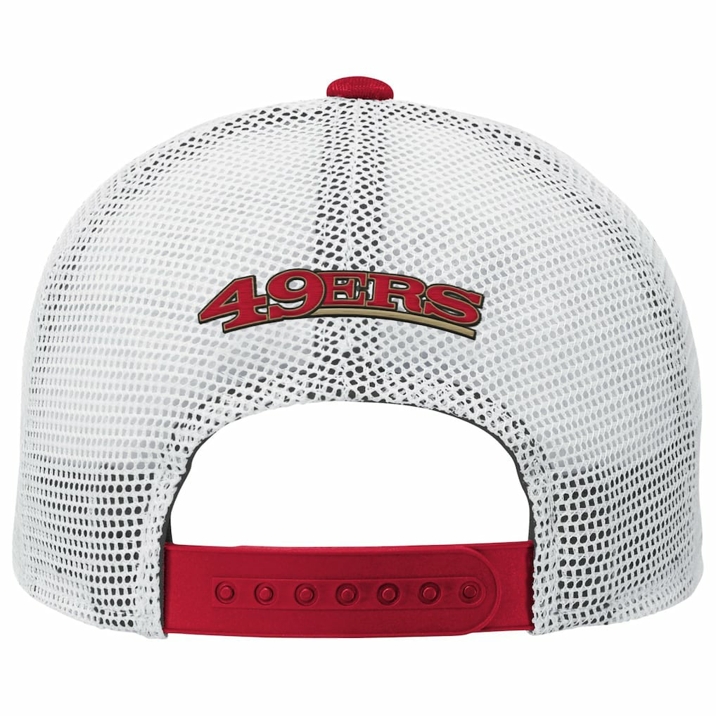 San Francisco 49ers Youth Core Lockup Trucker Adjustable Hat Scarlet - NFL