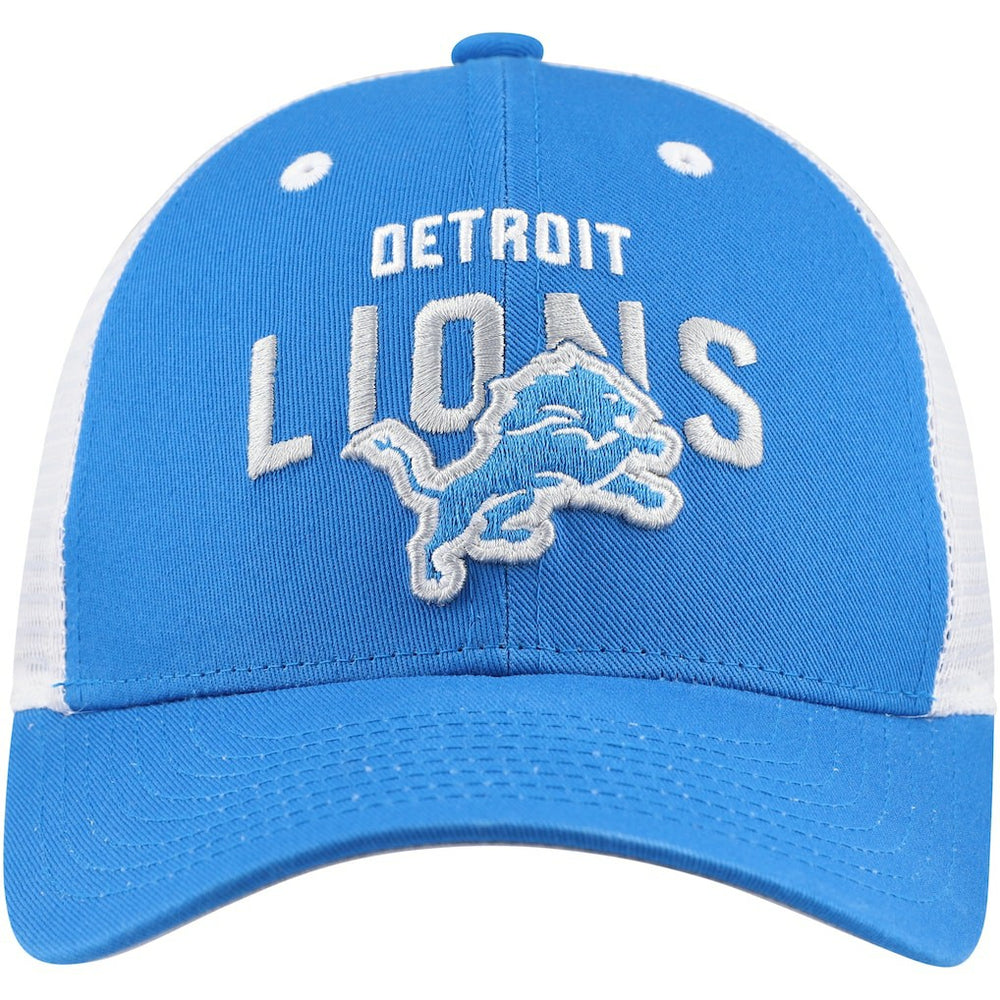 Detroit Lions Youth Core Lockup Trucker Adjustable Hat Blue - NFL