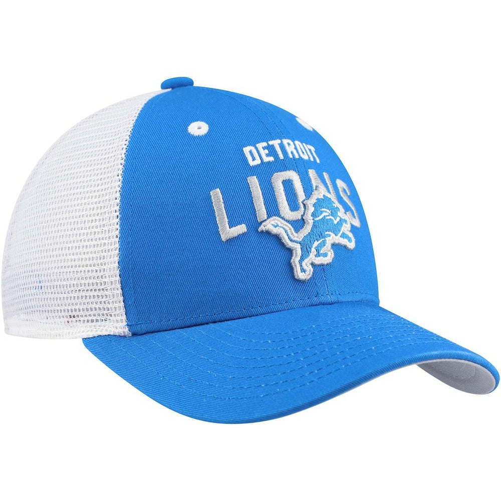 Detroit Lions Youth Core Lockup Trucker Adjustable Hat Blue - NFL