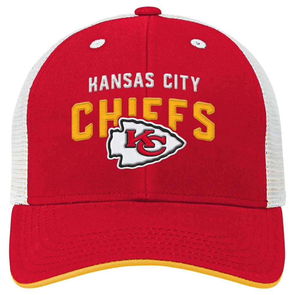 Kansas City Chiefs Youth Core Lockup Trucker Adjustable Hat Red - NFL