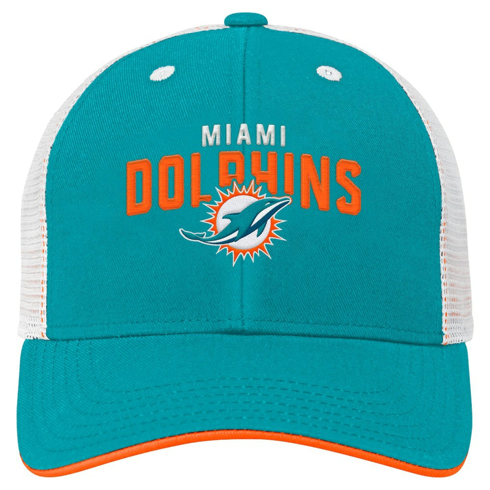 Miami Dolphins Preschool Core Lockup Trucker Adjustable hat Aqua - NFL