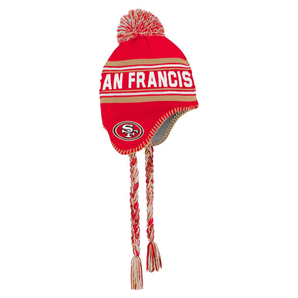 San Francisco 49ers Preschool Jacquard Tassel Knit Hat with Pom Scarlet - NFL