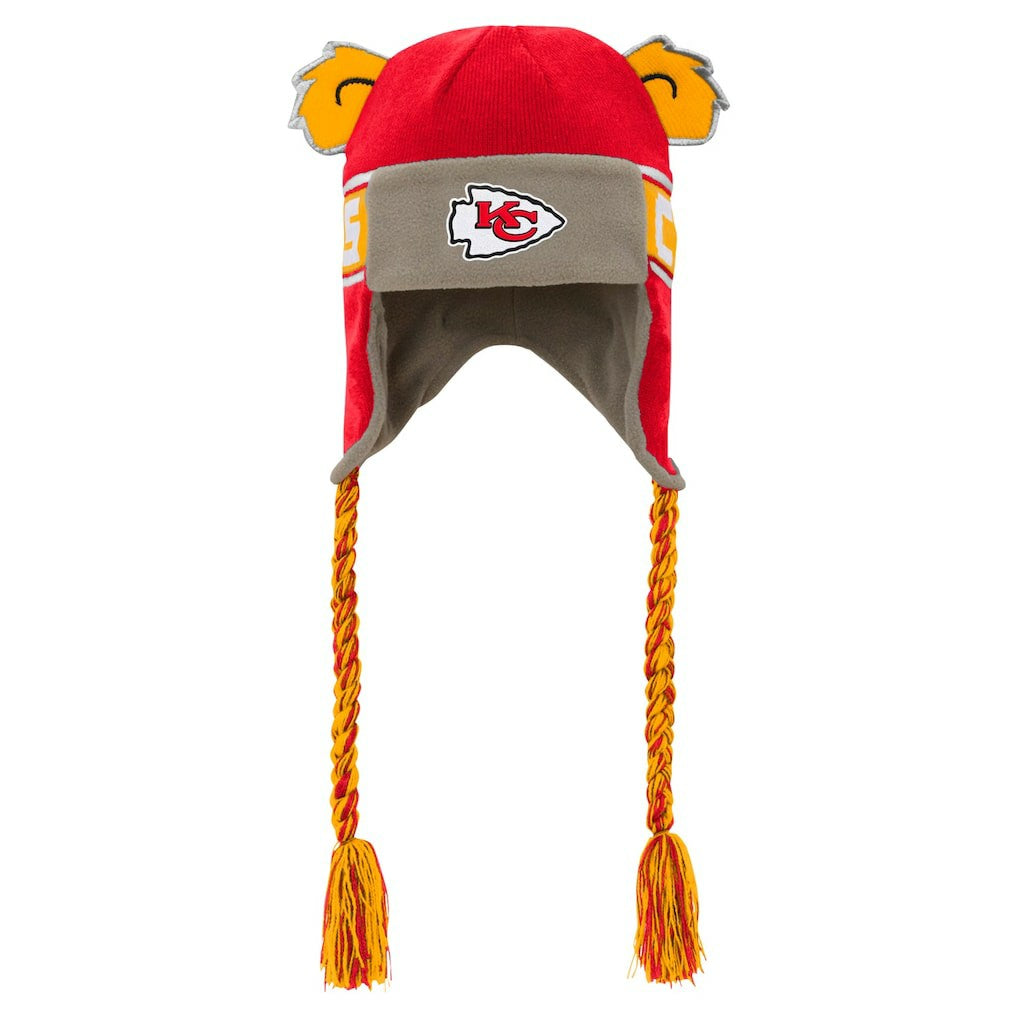Kansas City Chiefs Youth Wordmark Ears Trooper Knit Hat Red - NFL