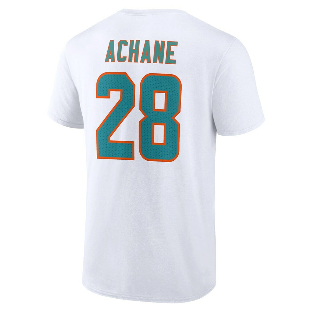 De’Von Achane Miami Dolphins Icon Player Name & Number T-Shirt White - NFL