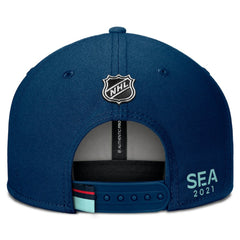 Seattle Kraken Fanatics Authentic Pro Prime Snapback Hat Deep Sea Blue