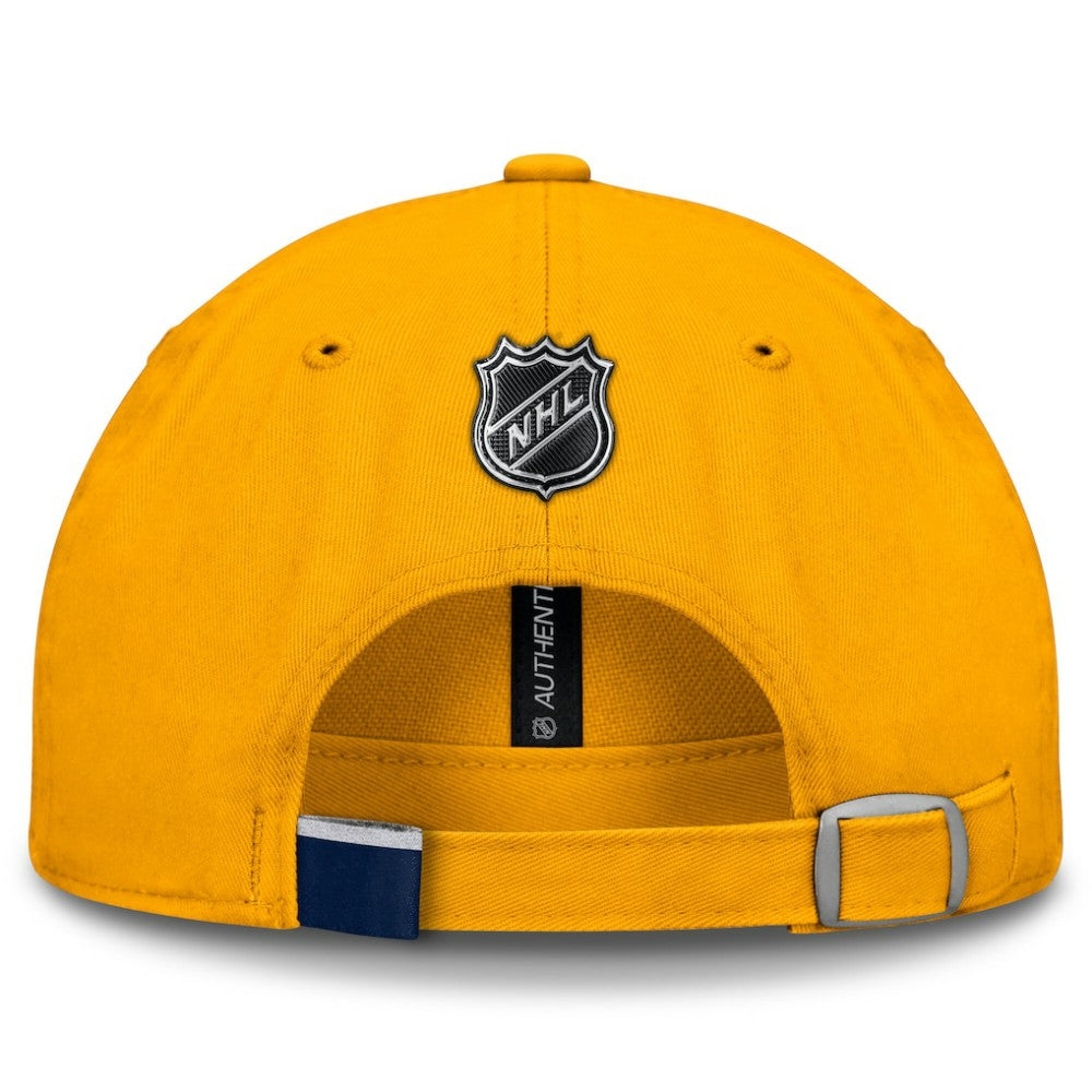 Nashville Predators - Fanatics Authentic Pro Prime Adjustable Hat Gold